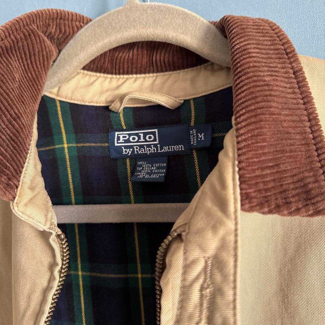 メンズ　ポロラルフローレン　 ベージュ色、ジップアップジャケット