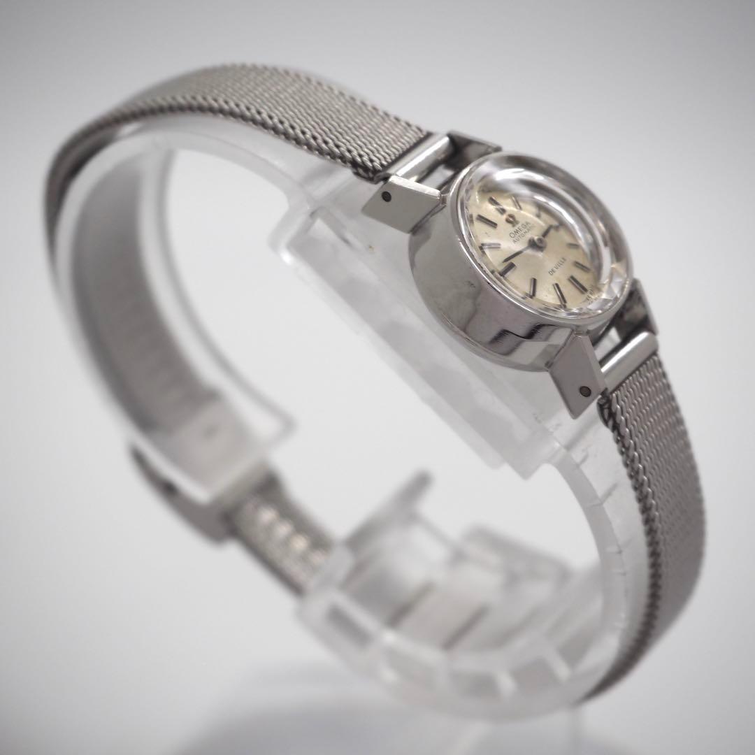 7 稼働　OMEGA　デビル　レディース　時計　自動巻き　AT カットガラス