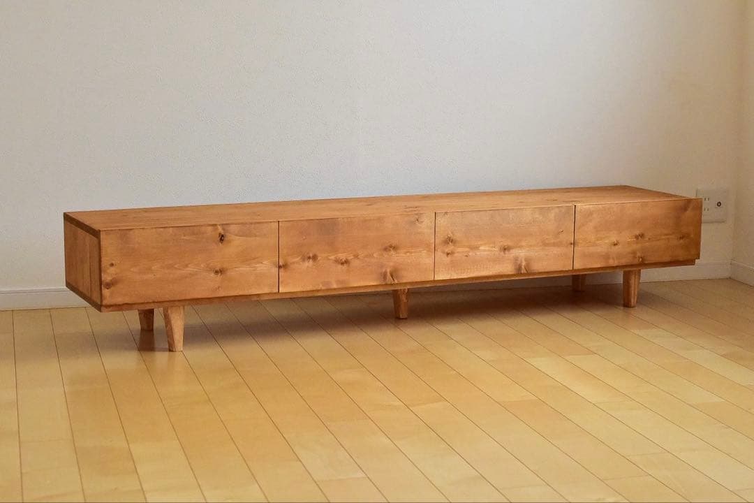 1台限定！直ぐ発送！】テレビボード 200㎝オーク色 TVボード　木脚　北欧風