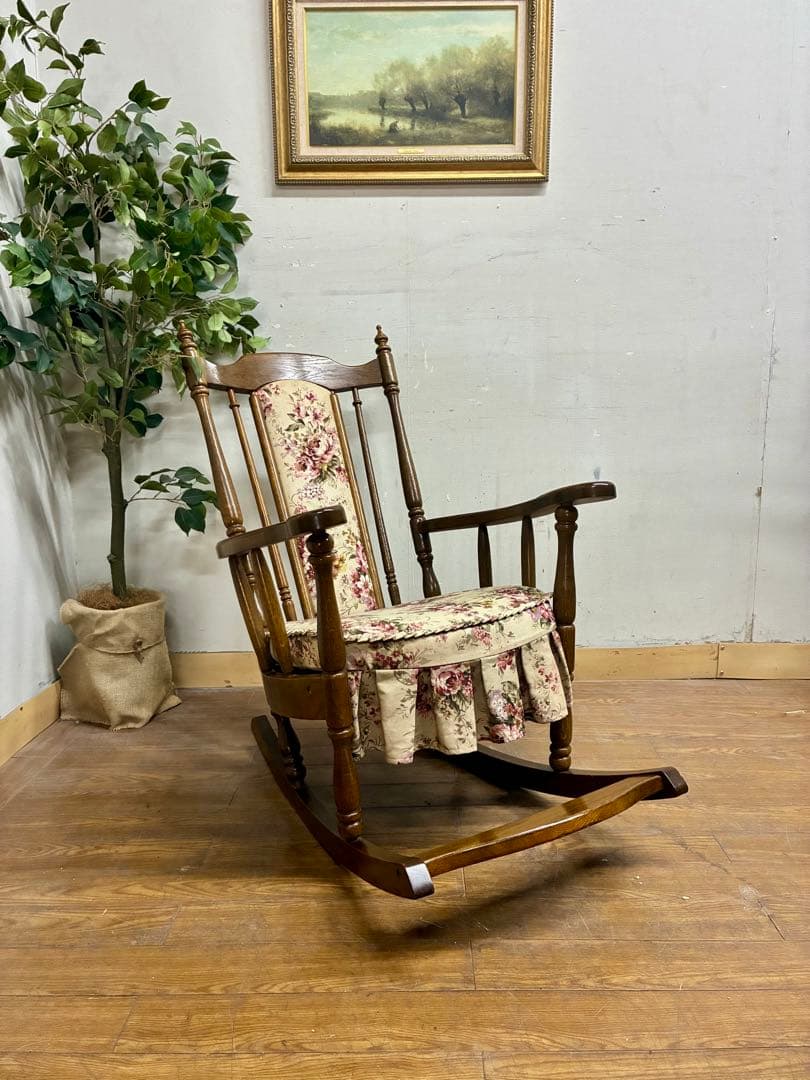 管435☆東洋ファニチャー☆昭和レトロ☆アンティーク☆ロッキングチェアー
