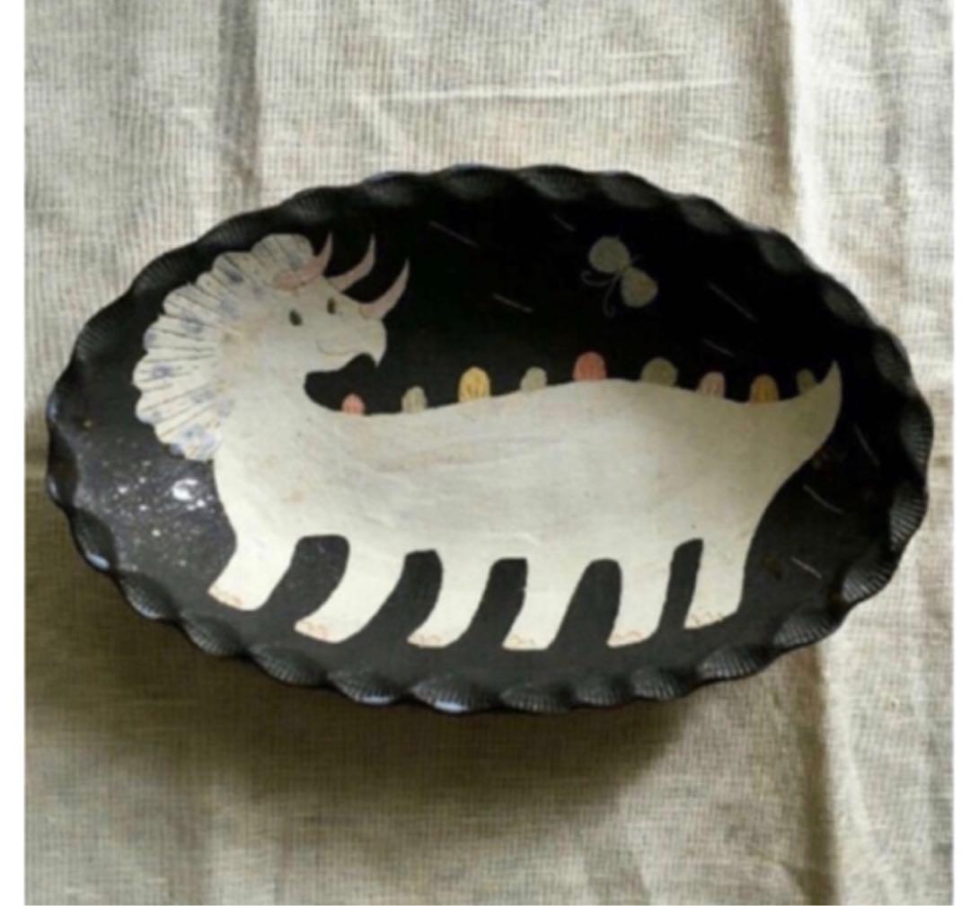 鹿児島 睦 器 うつわ ハンドメイド　オーバル　プレート