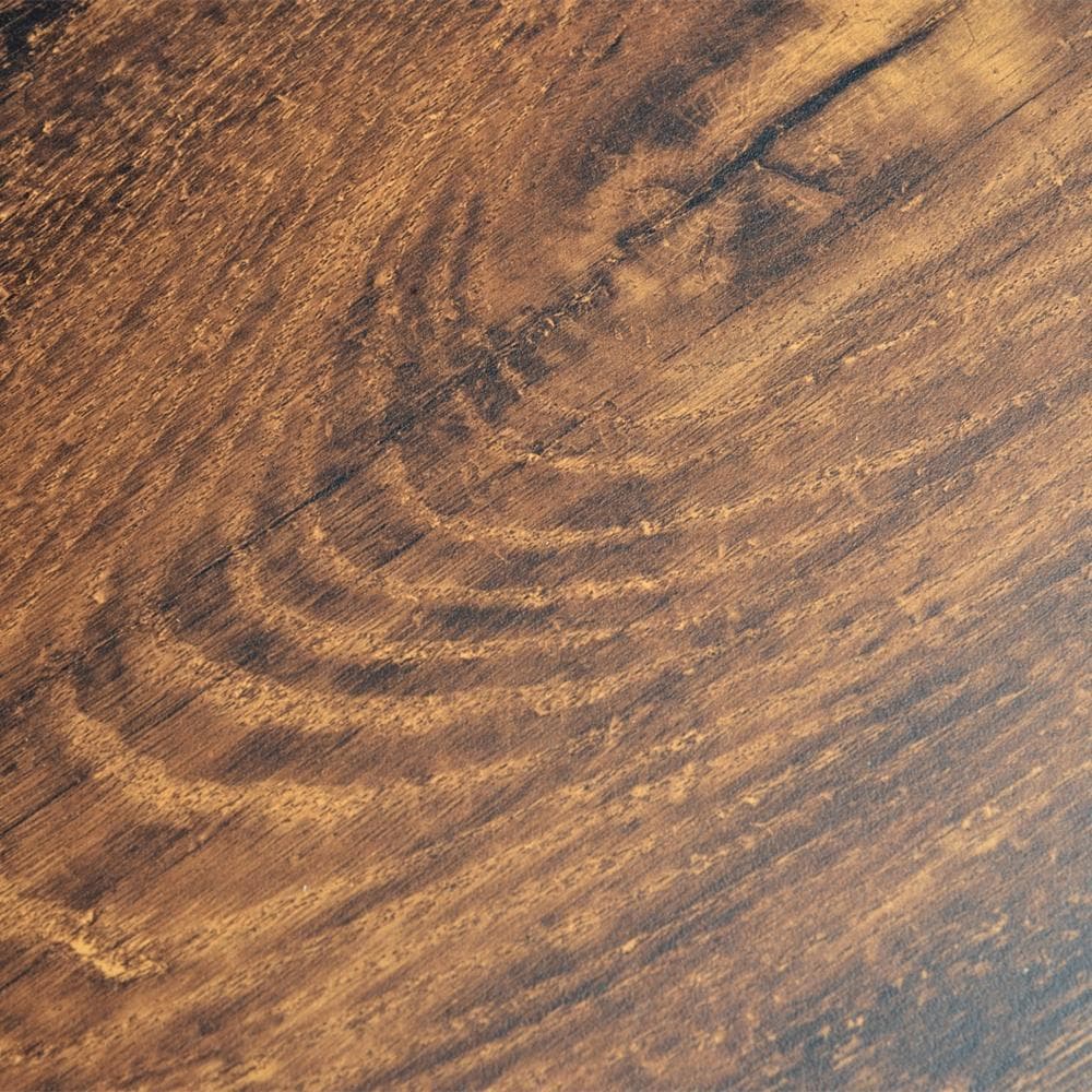 【ダークブラウン】パソコンデスク引き出し付き3段シェルフ付パソコンデスク学習机