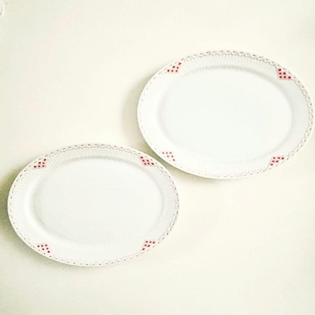 新品ロイヤルコペンハーゲン コーラルプリンセス オーバルディッシュ28cmレース