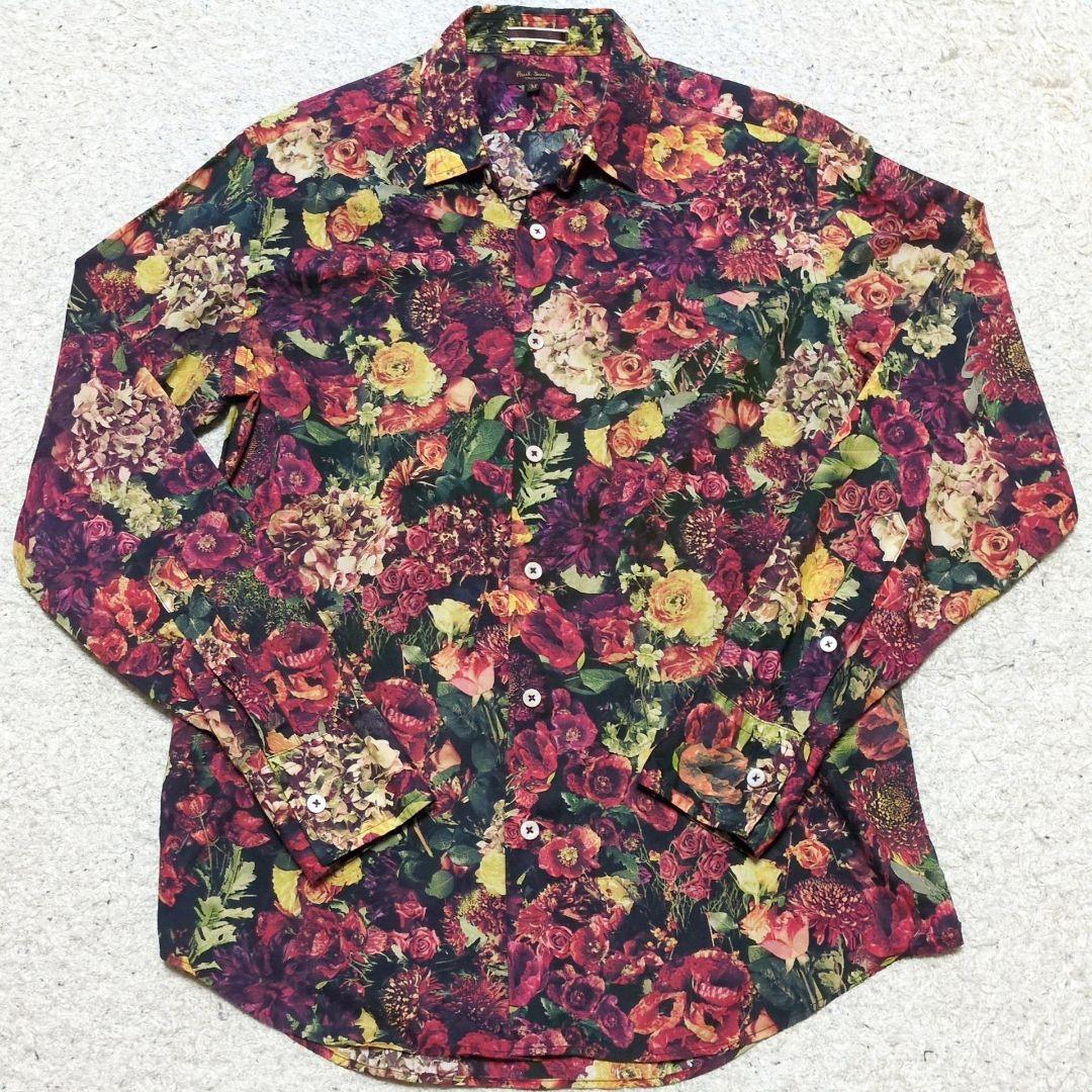 値下げ中12-43 PaulSmithポールスミス　花柄シャツ　総柄長袖