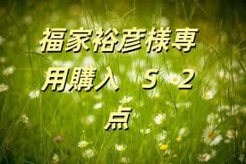 福家裕彦購入 S 2点