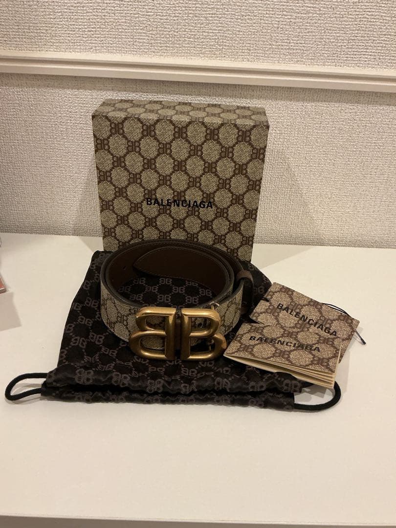 ぽ*ま様 グッチ　バレンシアガ　コラボ　ベルト