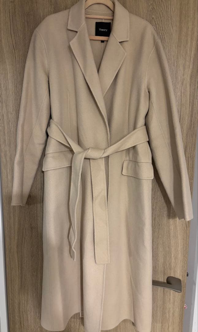 セオリー　ウール カシミヤ ダブルフェイス コート 　ベルト　ラップコート