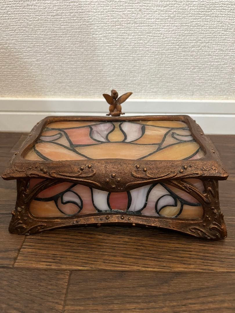 ティンカーベル ステンドグラス小物入れ★50周年 アンティーク レア希少品