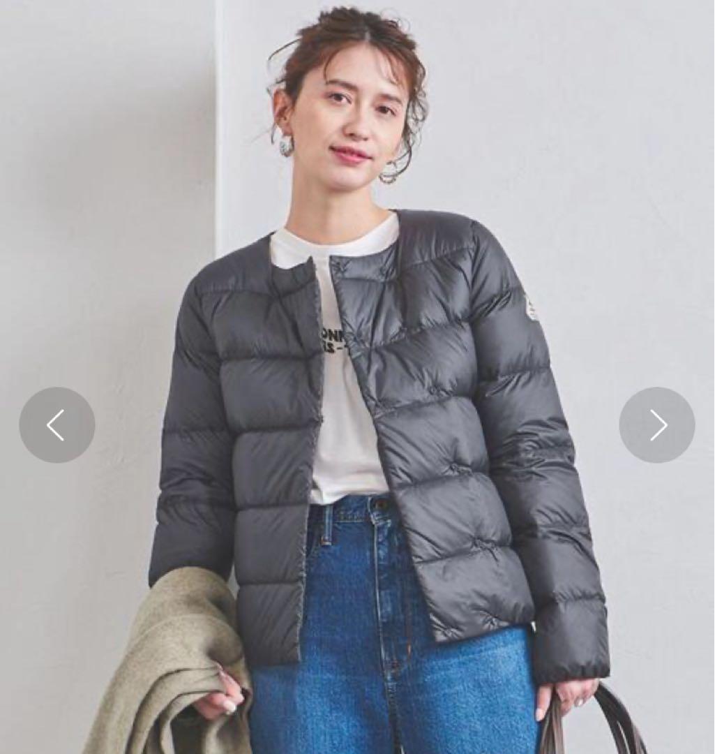 【美品】PYRENEX ブラック ダウンジャケット　カンヌ　JP38 ノーカラー