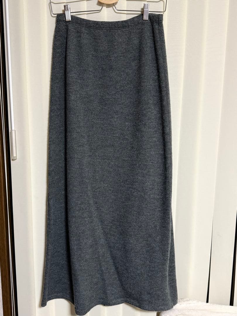 MONOHA グレー スリット入りタイトスカート サイズF