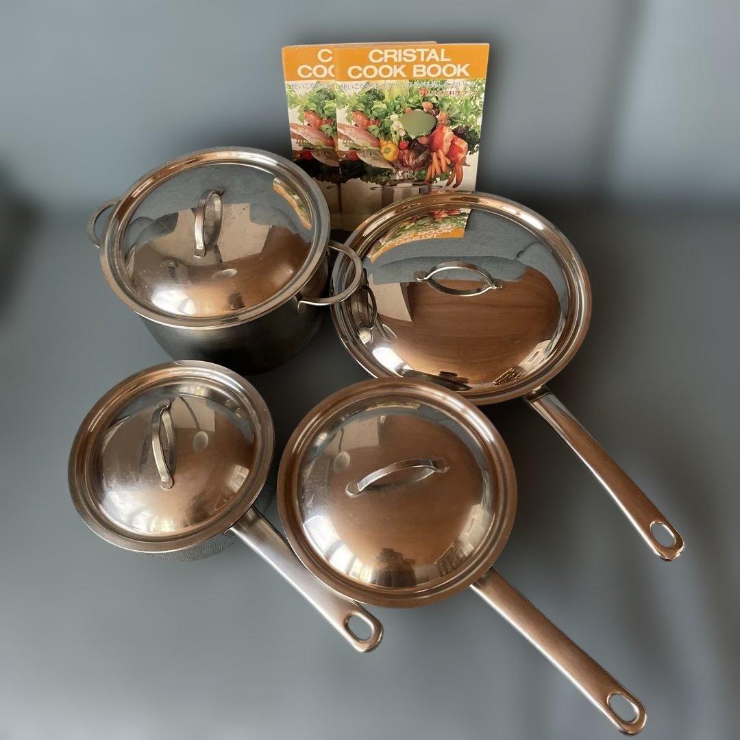 スプリング社　クリスタル鍋4点セット
