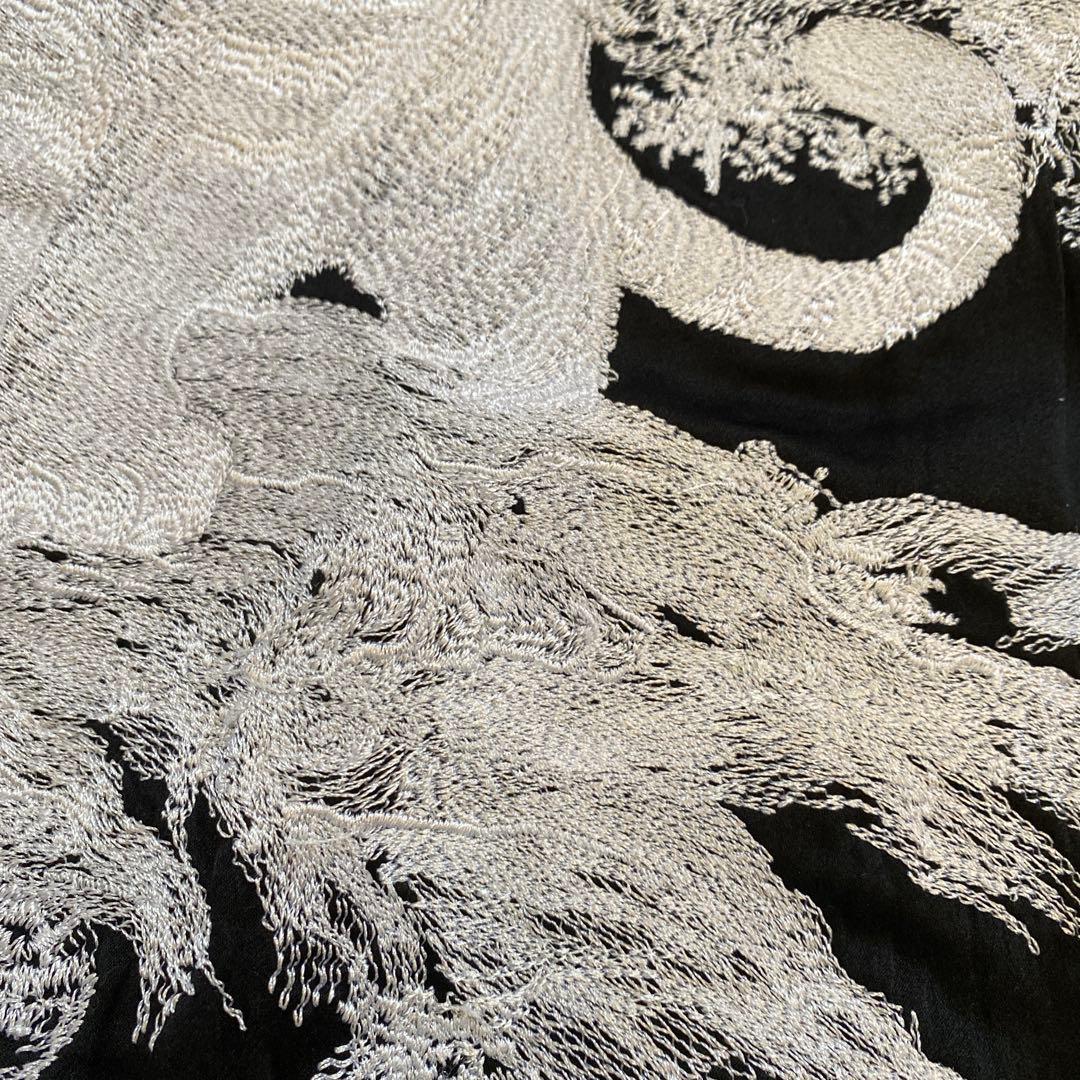 603 MIDWEST ブラック スカジャン L シルク　サテン