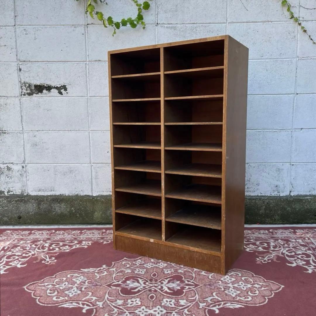 古家具ビンテージ品◾️木製家具 書類棚 カルテ棚 収納ラック 整理棚
