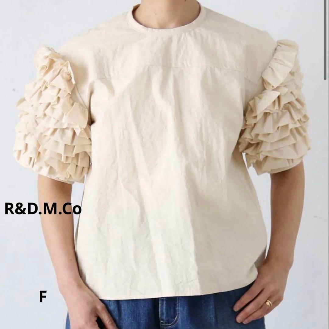 【新品 】オールドマンズテーラー コットンフリルスリーブブラウス　ナチュラル　F