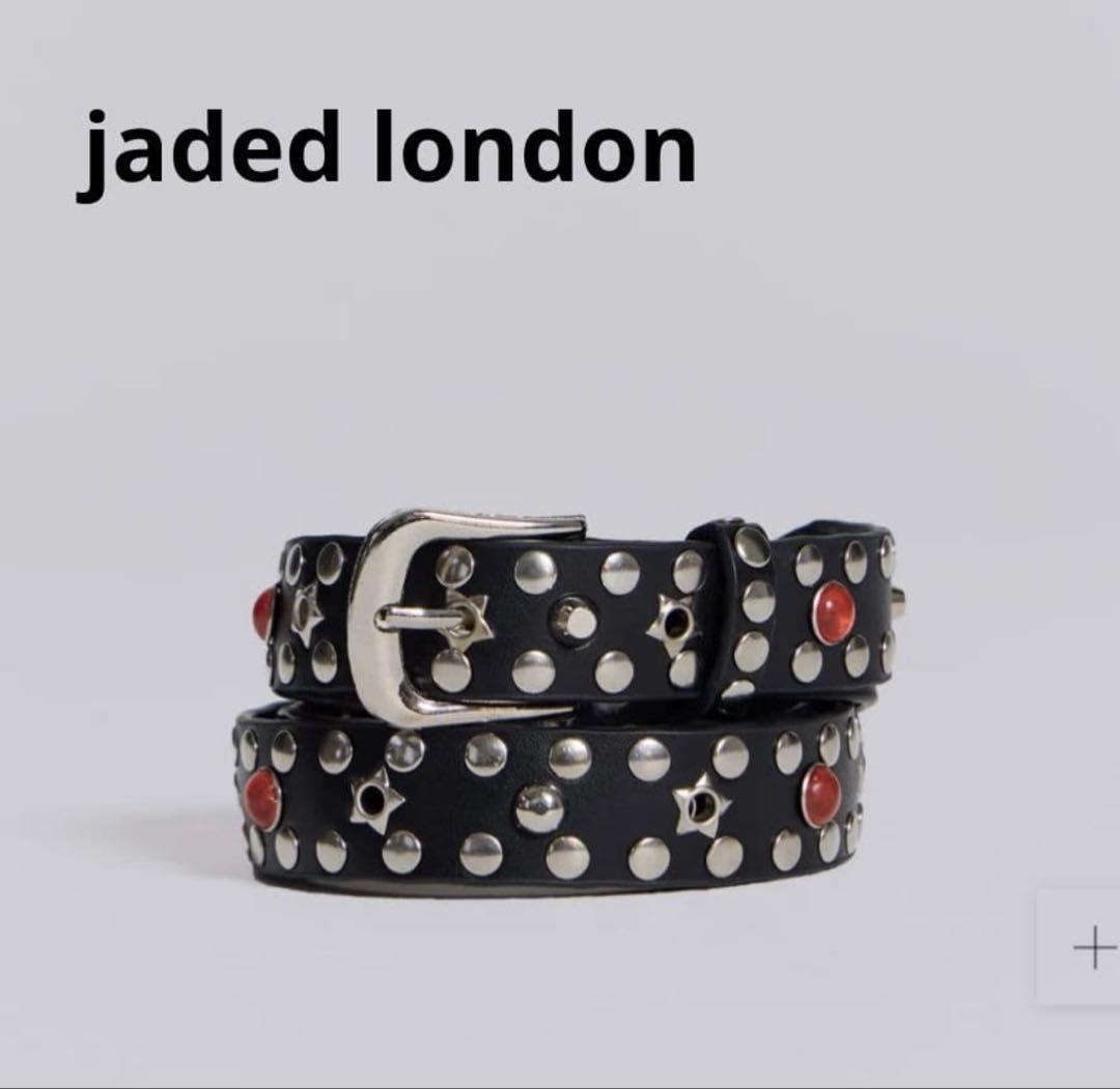 Jaded London スタッズ付きレザーベルト
