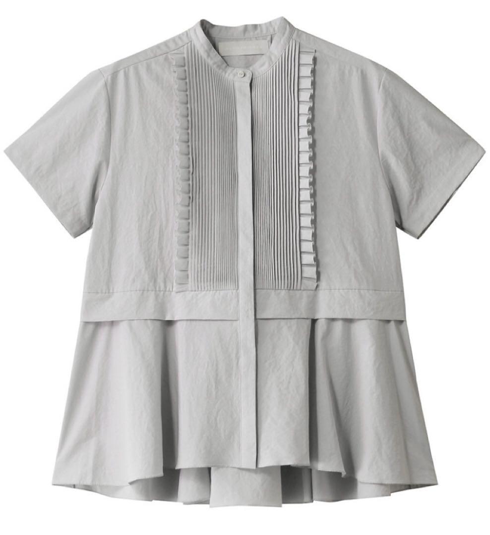 タックフリルフレアハーフスリーブシャツ　MARILYN MOON