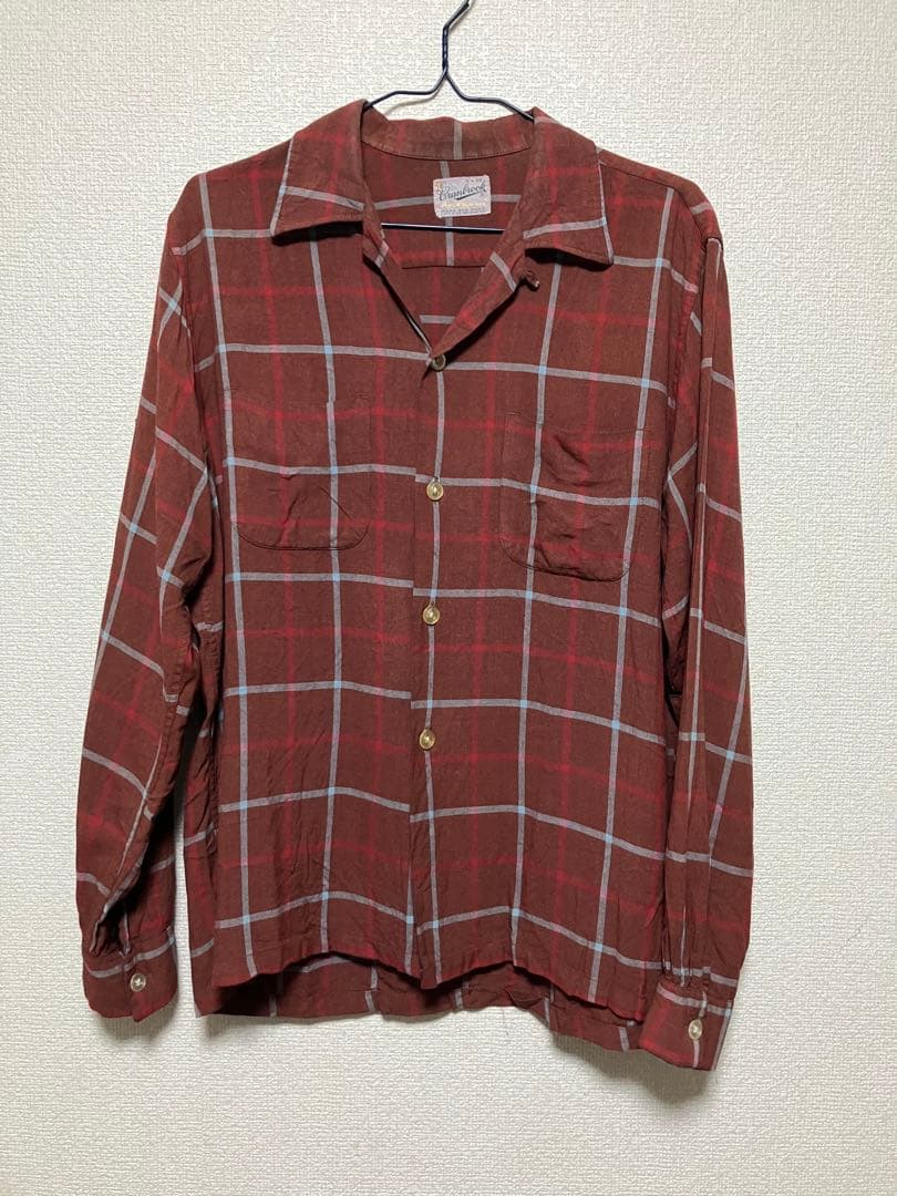 P*n様 60s 70s cranbrookオープンカラーシャツ　レーヨン