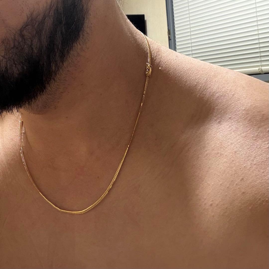 18k 6面W 10g 50cm ネックレス