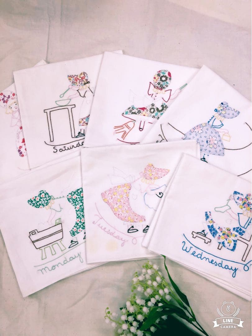 アメリカアンティーク　キッチンクロスSET