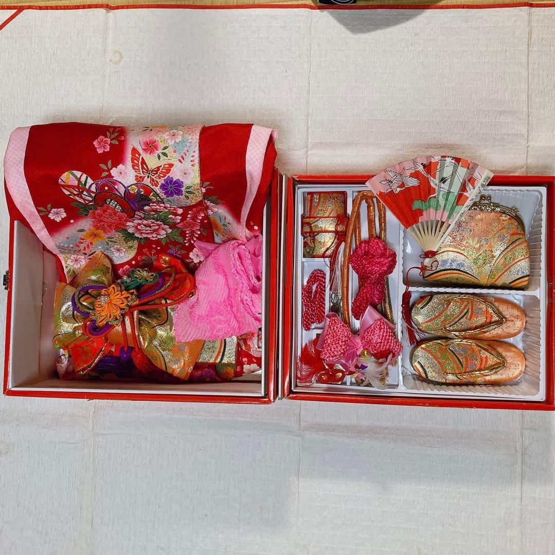 七五三 着物セット 赤 ピンク♡5歳