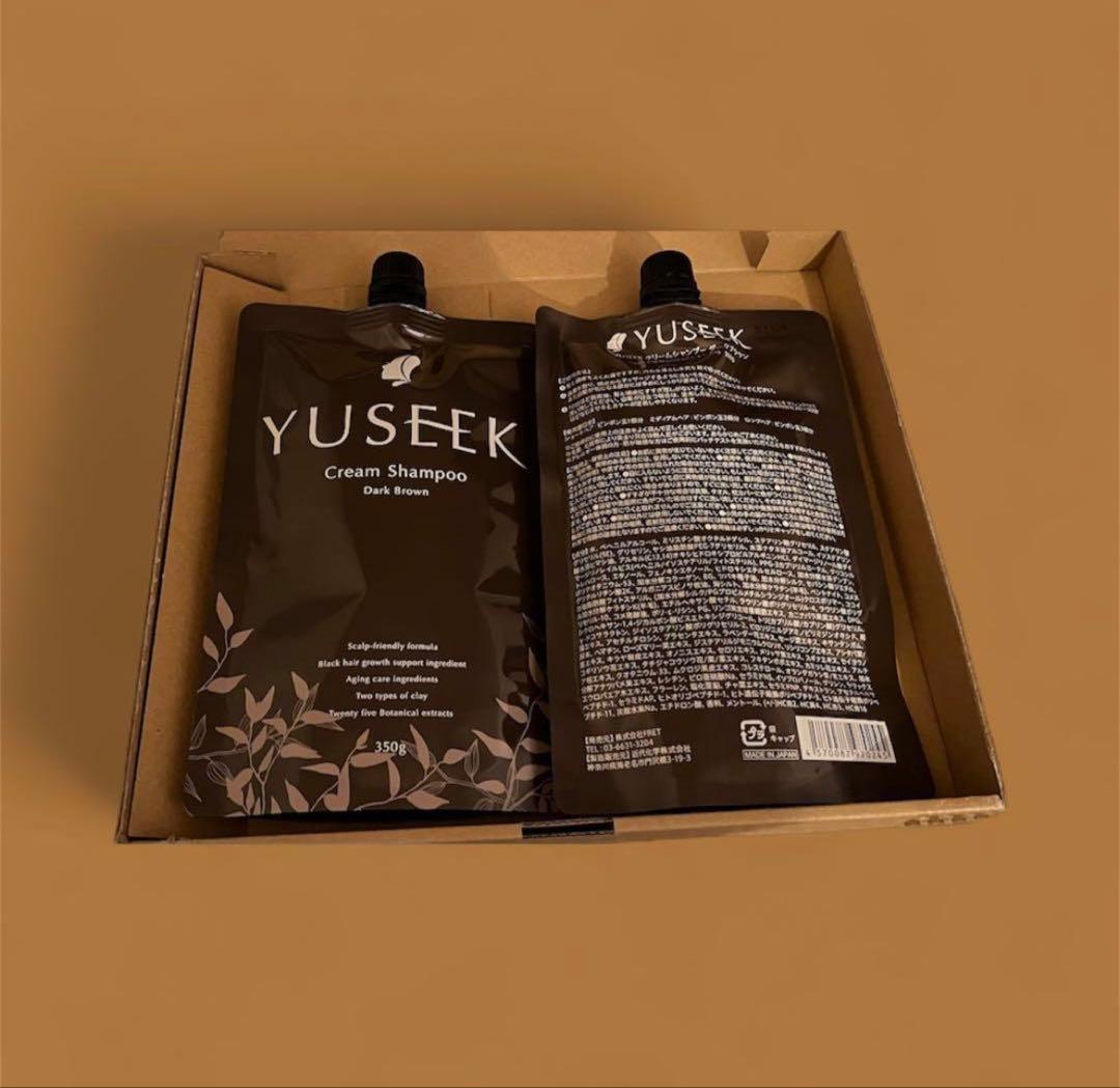 YUSEEK Cream Shampoo ダークブラウン2個入り