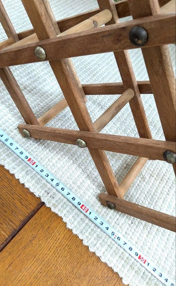 木製格子ラック 伸ばした時約60cm　ワインケース　瓶ケース