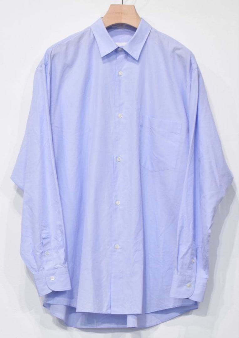 comoli コモリ 23ss コモリシャツ sax size1