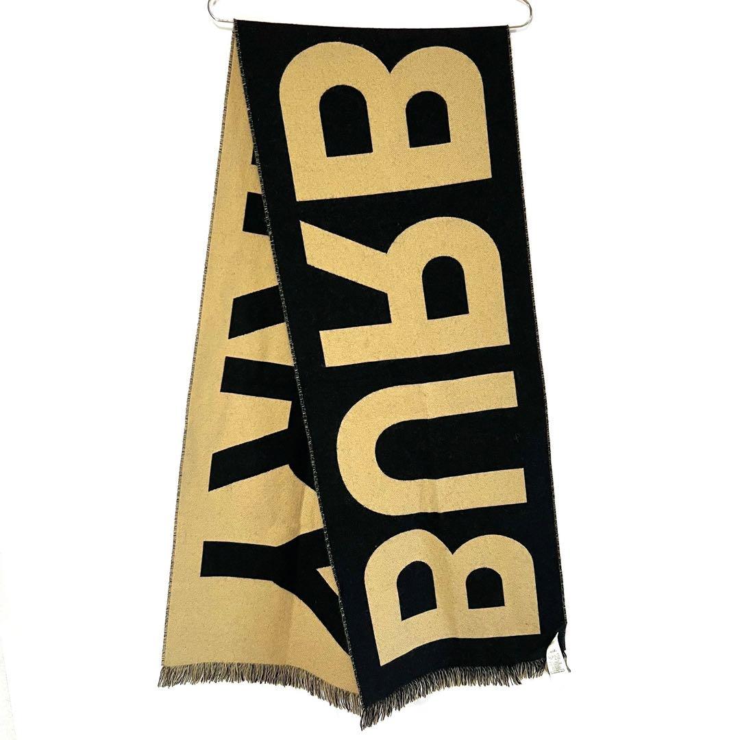 BURBERRY バーバリー ジャガードスカーフ マフラー ロゴ ウール