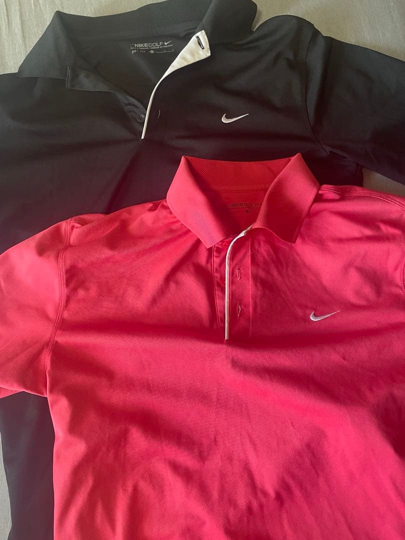 NIKE golfゴルフウェア黒ピンクの2枚