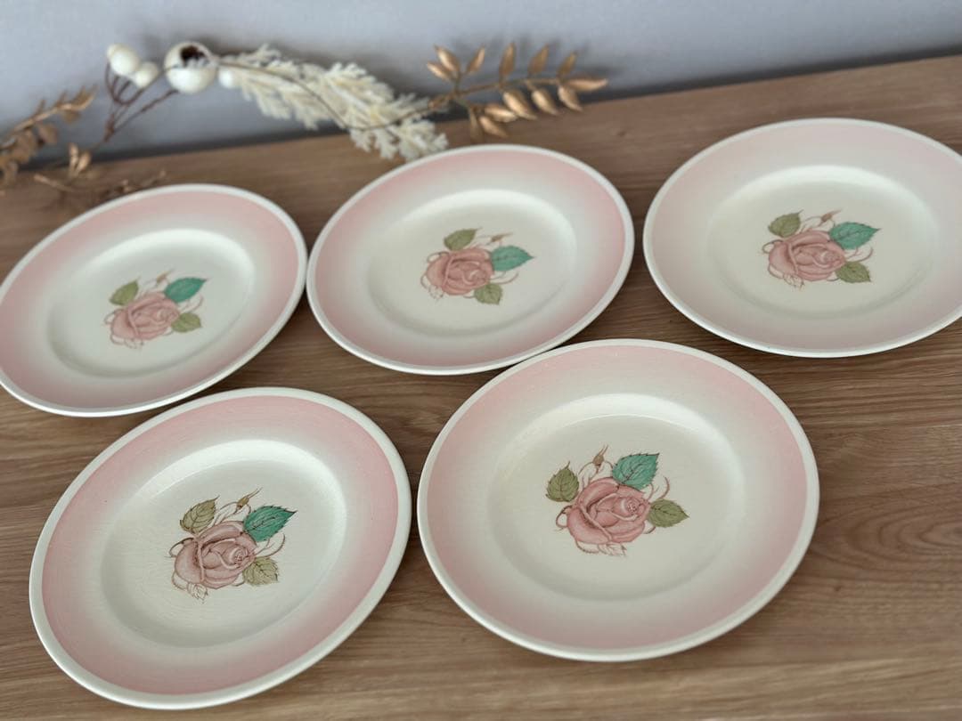 スージークーパー　パトリシアローズ　ピンク　プレート　17㎝　５枚セット