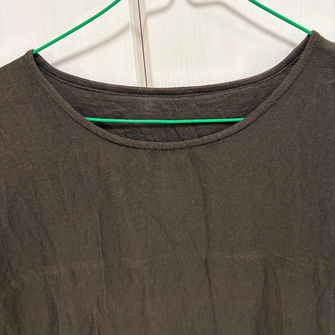 タマキニイメ ストンT プルオーバー 綿 焦茶色　ブラウン　トップス　中古美品