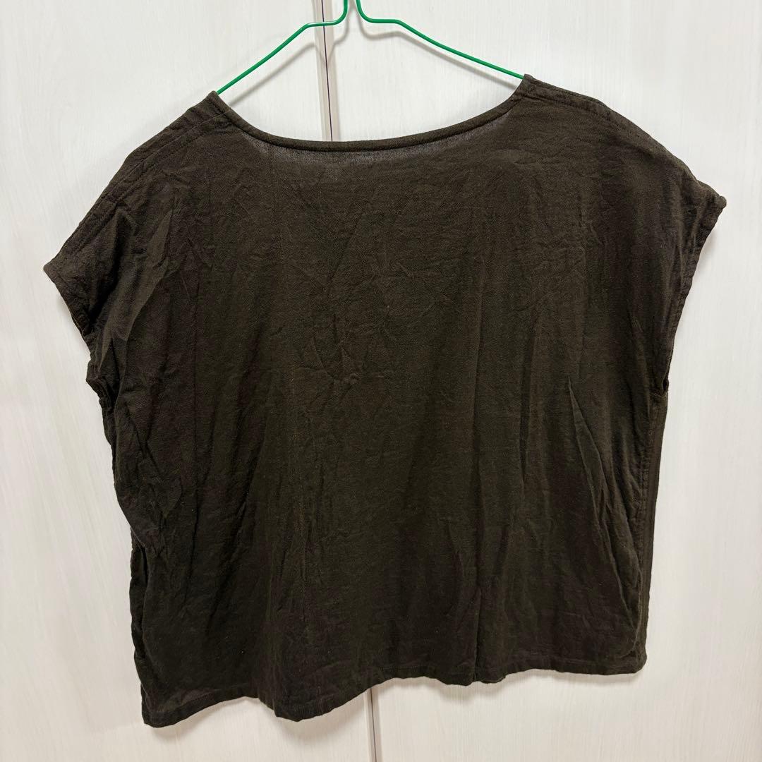 タマキニイメ ストンT プルオーバー 綿 焦茶色　ブラウン　トップス　中古美品