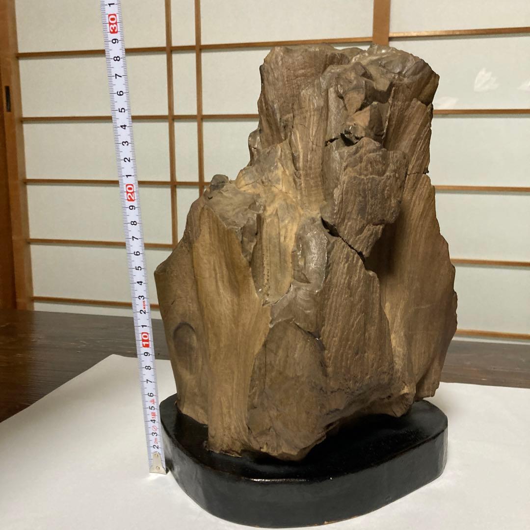 珪化木 木化石 古第三記～中生代 化石 奥能登産 形化木 台付 観賞用 オブジェ