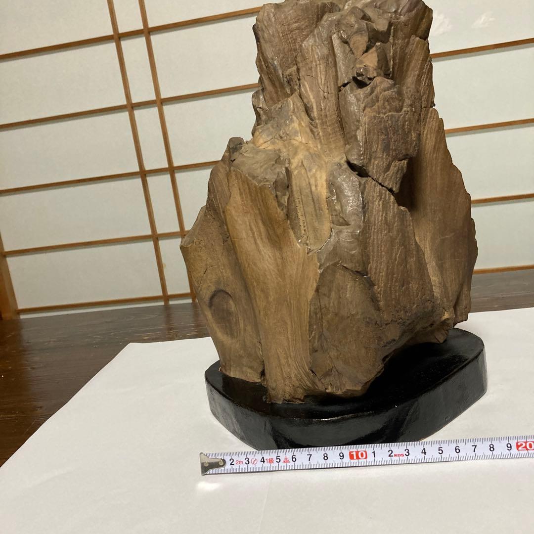 珪化木 木化石 古第三記～中生代 化石 奥能登産 形化木 台付 観賞用 オブジェ