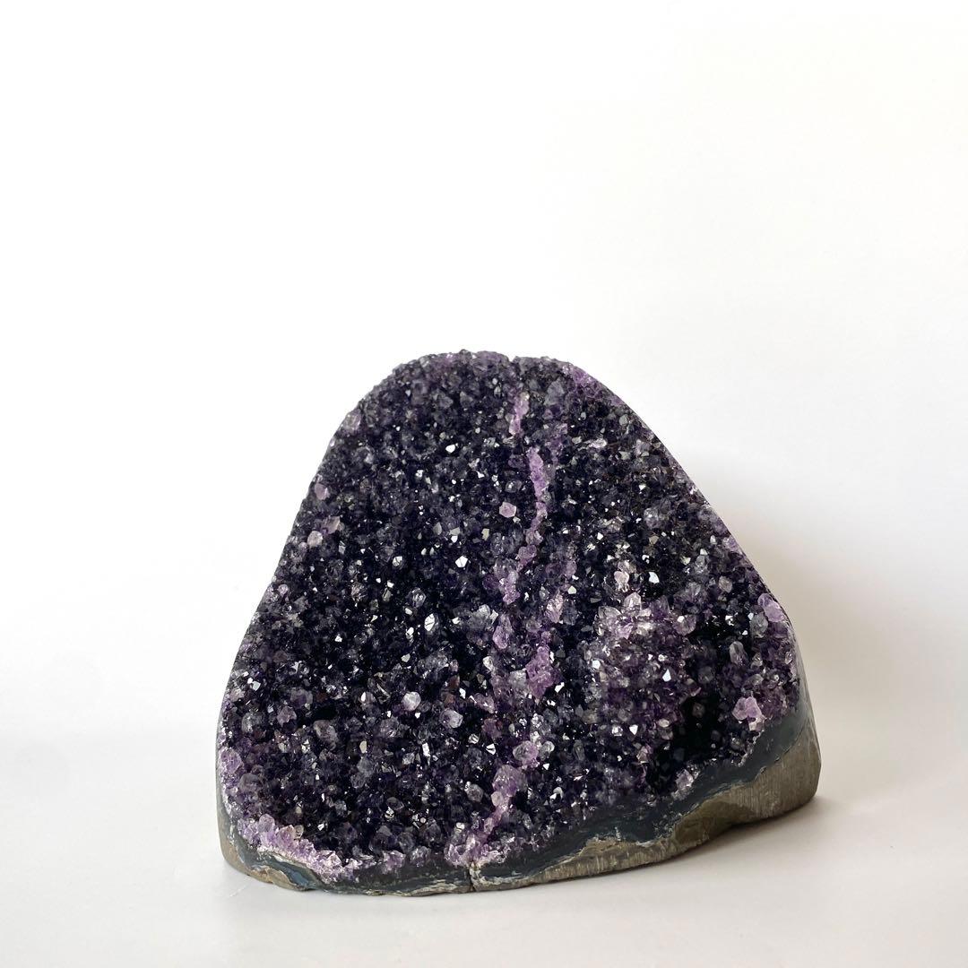 高品質 ブラックアメジスト クラスター 926g美結晶☆美極濃紫