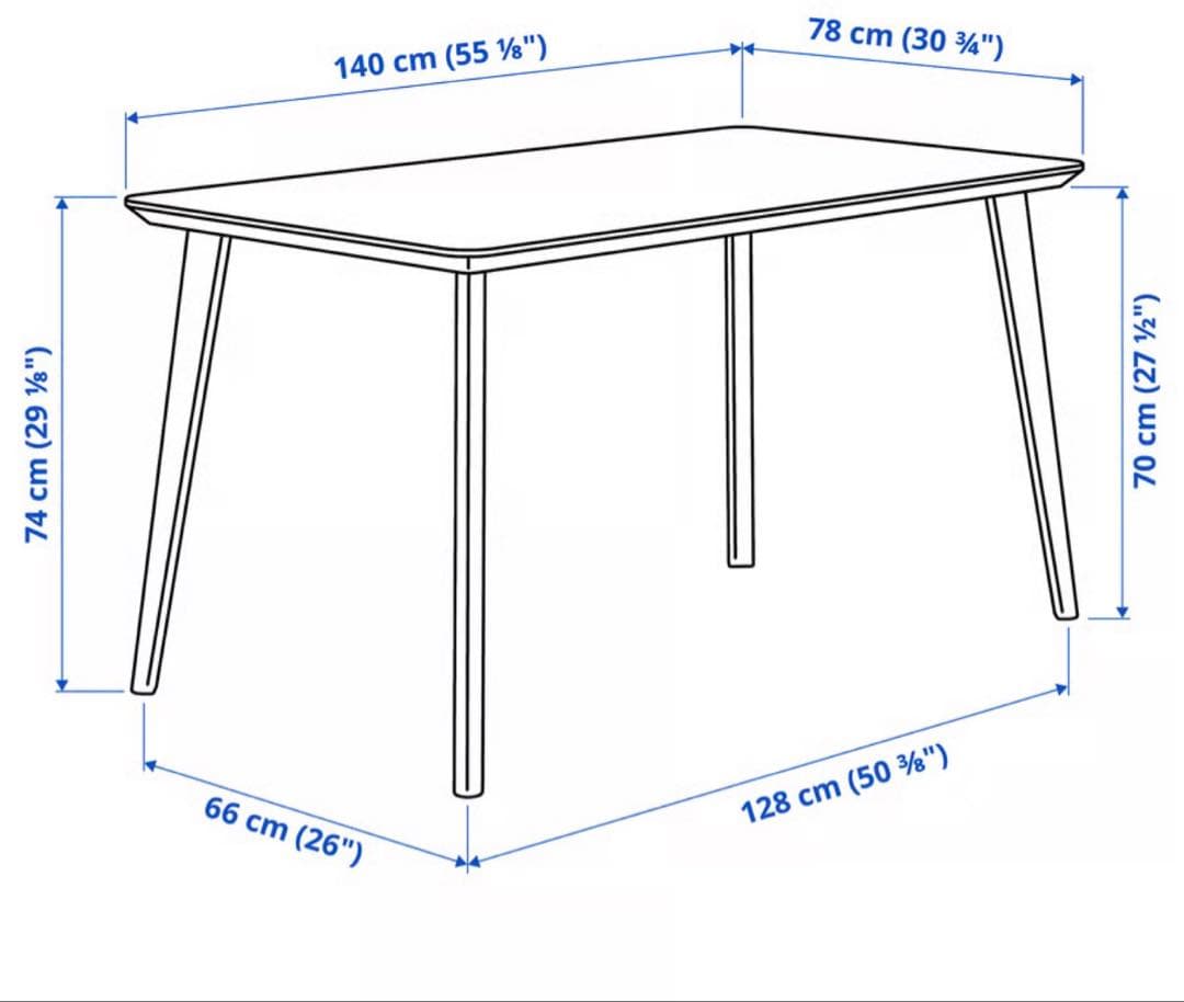【lily 】IKEA LISABO / リーサボー ダイニングテーブル