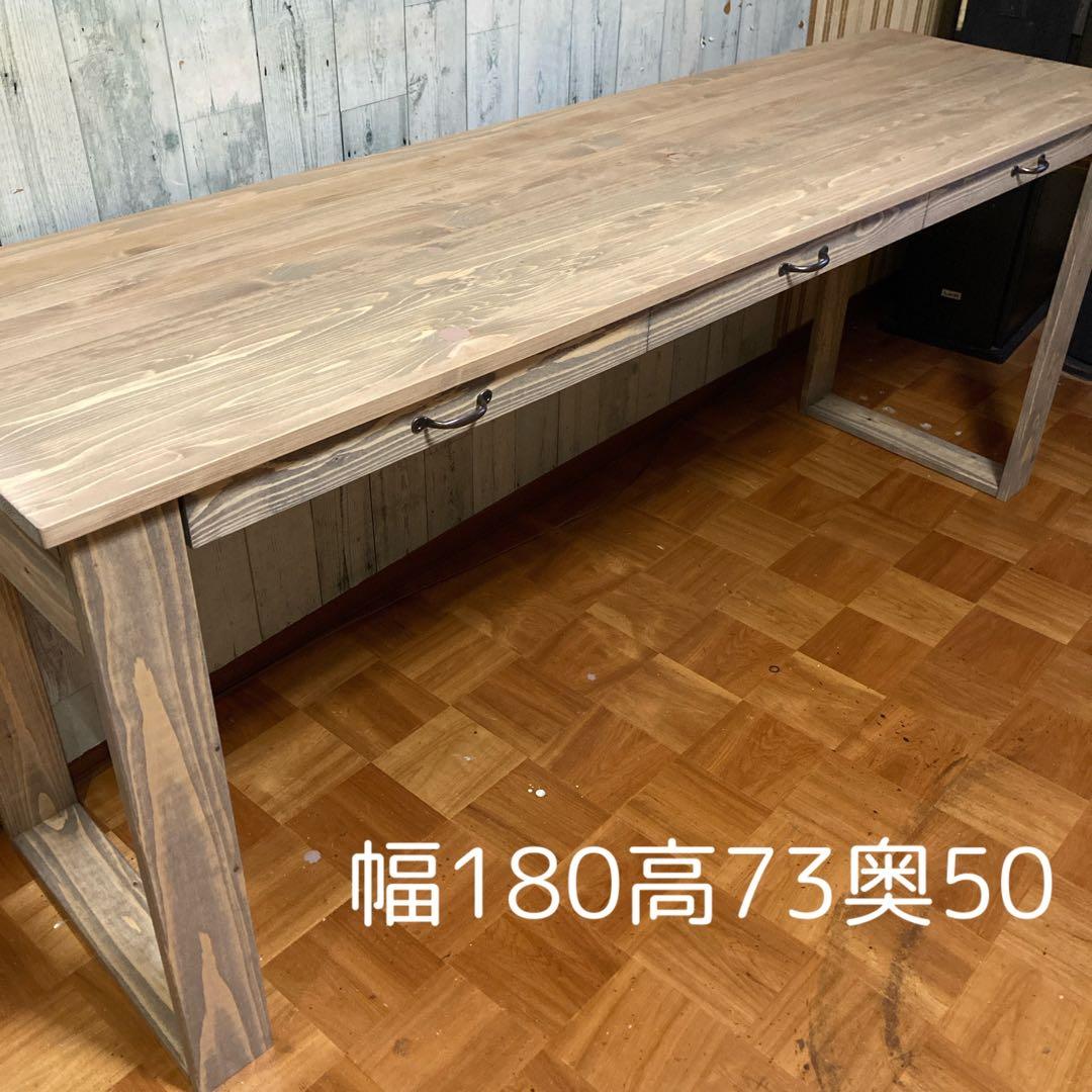 机 テーブル カウンター 幅180cm ヒノキの集成材