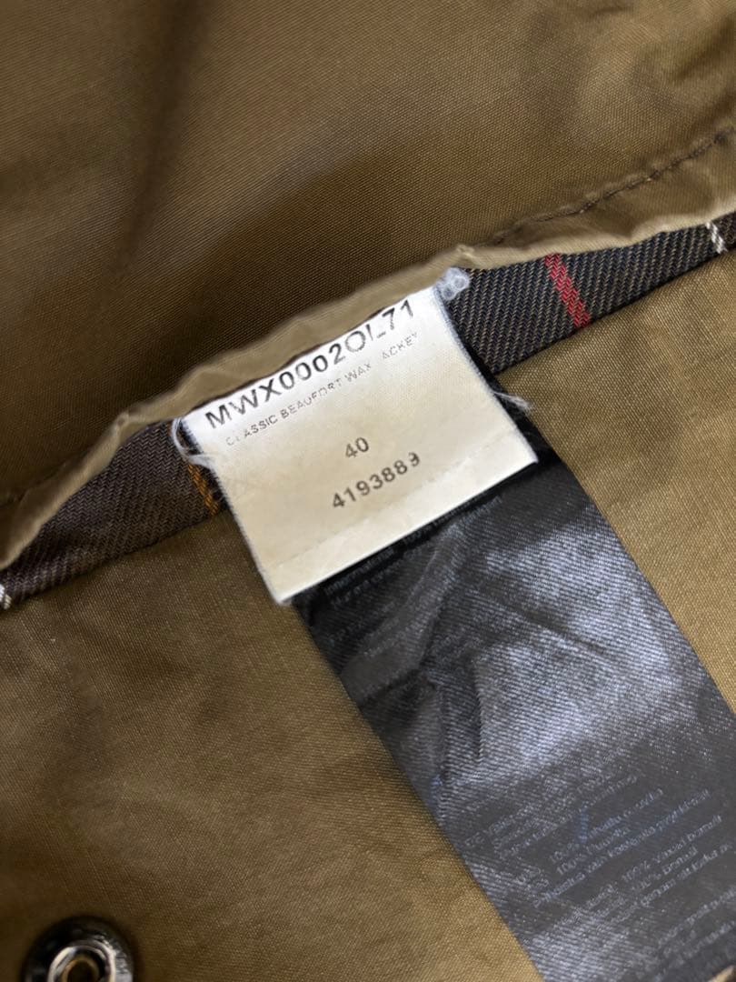 オイル完抜き BARBOUR BEAUFORT size:40 英国製
