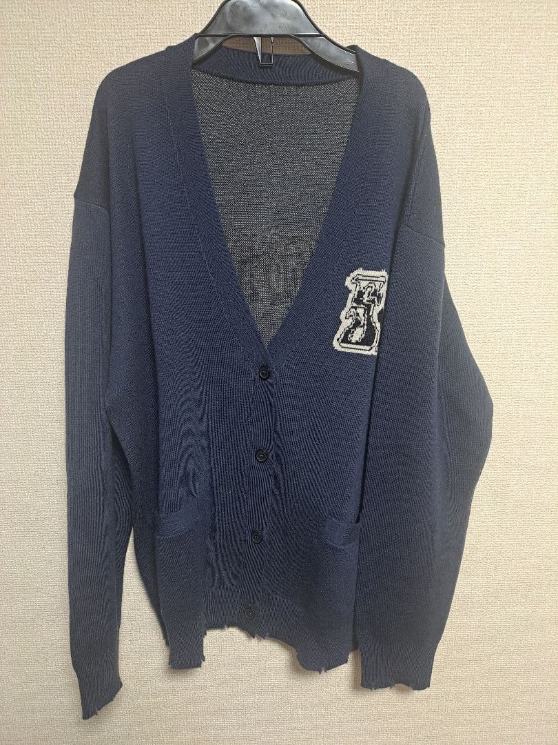 WIND AND SEA ロゴカーディガン ネイビー