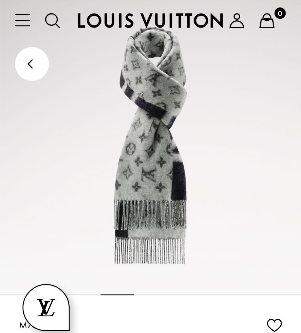 ルイヴィトン　カシミヤ　マフラーエシャルプ LVスプリット　リバーシブル