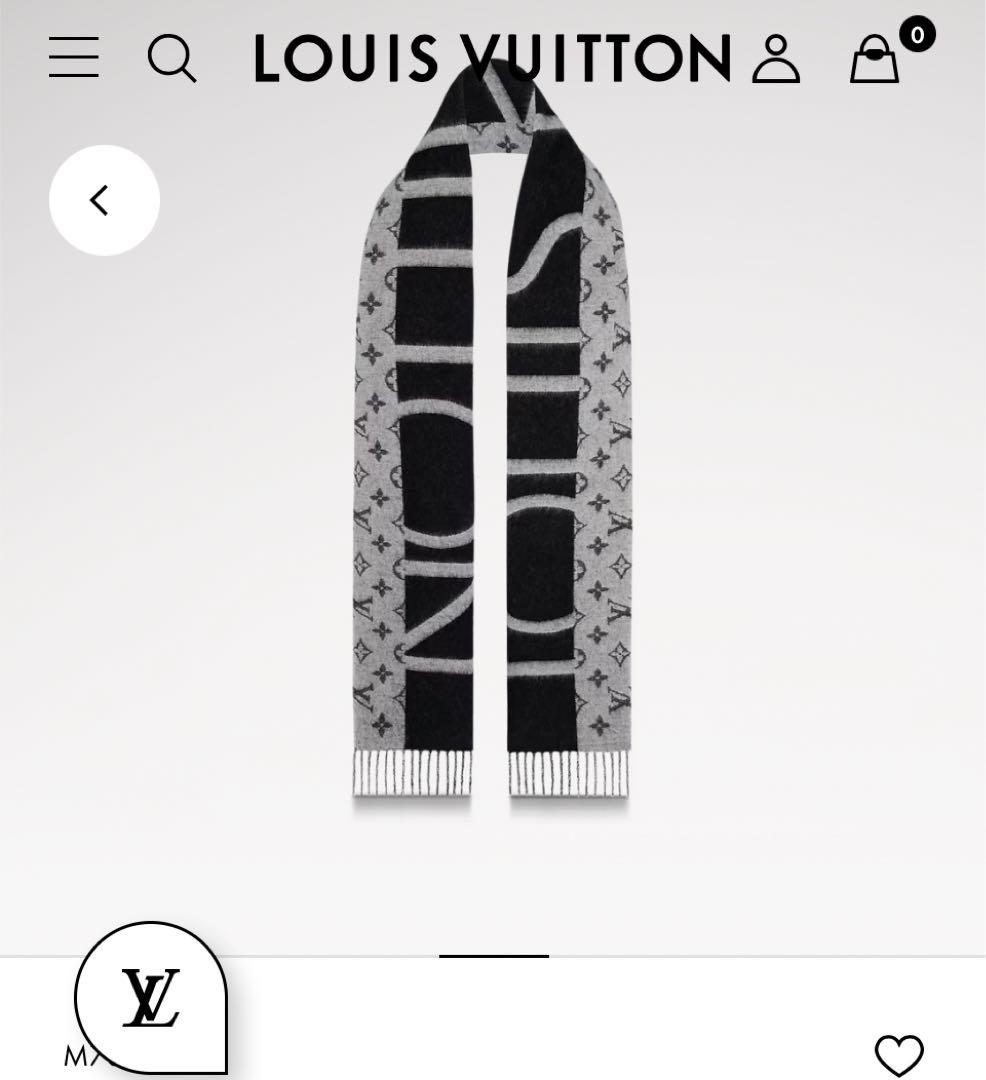 ルイヴィトン　カシミヤ　マフラーエシャルプ LVスプリット　リバーシブル