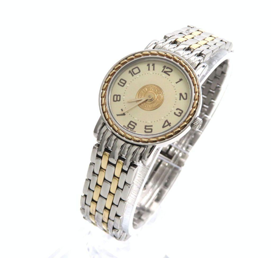 【SE4.220】HERMES エルメス 時計 セリエ コンビモデル ☆極美品☆