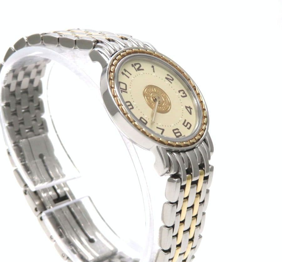 【SE4.220】HERMES エルメス 時計 セリエ コンビモデル ☆極美品☆