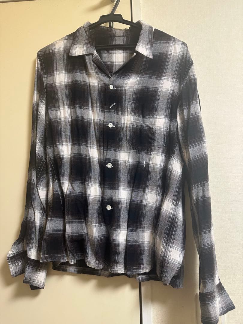 number (n)ine ナンバーナイン チェック ネルシャツ 音符