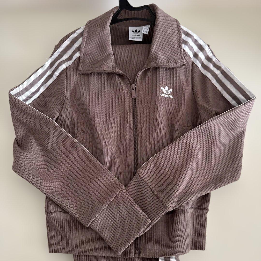 adidas ブラウン ジャージ セットアップ　上S下M