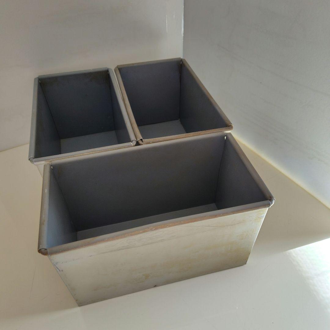 JHBS 正方形一斤食パン型3個 1.8斤食パン型（フッ素）3個