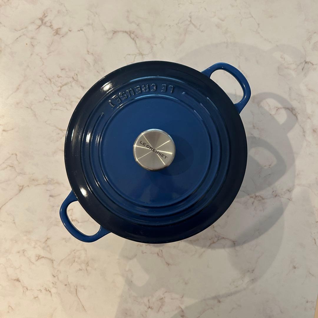 ルクルーゼ　両手鍋　22 ブルー