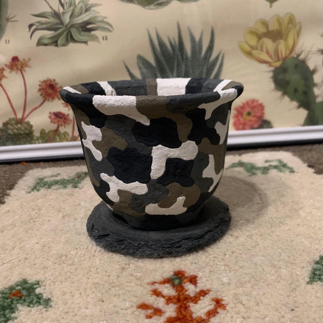 【新品未使用】left botanical レフトボタニカル 迷彩 陶器作家鉢