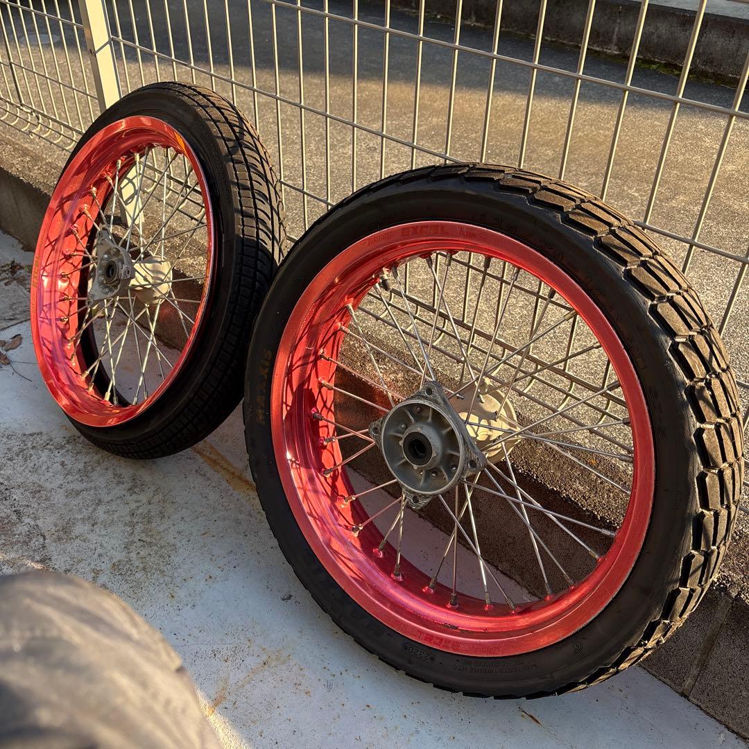 YZ85用前後17インチホイール　EXCELリム　流用