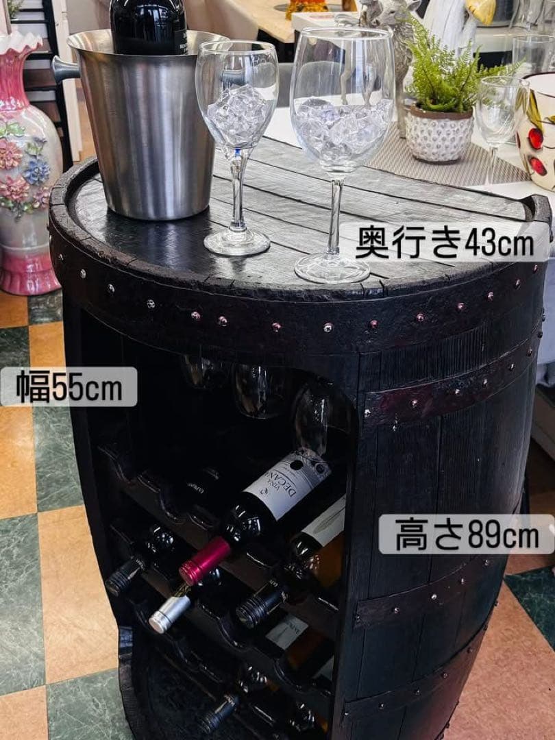 樽型木製ワインラック